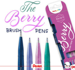 Pentel SES15 Berry kalligrafikus ecsettoll 4db (SES15B-4)