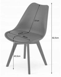 Mercaton Skandináv stílusú szék, Mercaton, Mark, PP, fa, fehér és fekete, (MCTART-3705_1)