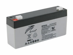 Ritar power Оловна батерия RITAR, (RT632) AGM, 6V, 3.2Ah, 134 -34 -60 mm, Терминал1 (RITAR-RT632)