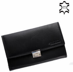 Cavaldi valódibőr Brifkó pénztárca pincér pénztárca fekete színben csattal (107 black-csatos)