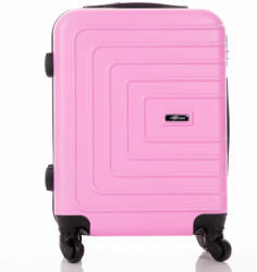 Rhino Keményfalú Bőrönd kabin méret ÚJ WIZZAIR RYANAIR méret rose színben (R_0315_lpink)