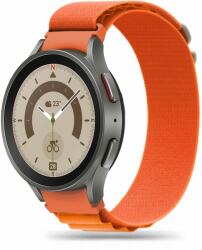 Okosóra szíj - Samsung Galaxy Watch 4 (40 / 42 / 44 / 46 mm) szíj - nylon narancs szövet szíj - tokgalaxis