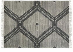 Beliani Fekete és fehér pamutszőnyeg 140 x 200 cm ARBAA