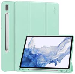 ENKAY Husa Flip ENKAY LEATHER pentru Samsung Galaxy Tab S9 verde deschis