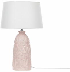 Beliani Rózsaszín kerámia asztali lámpa 56 cm ZARIMA