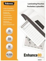 Fellowes Meleglamináló fólia, 80 mikron, A4, fényes, 250 db, FELLOWES (250 db) (IFW53129)