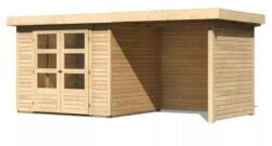 Karibu fából készült kerti ház KARIBU ASKOLA 3 + egy menedéket 240 cm (77725) natur (LG3234)