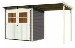 Karibu fából készült kerti ház KARIBU GLUCKSBURG 2 + egy menedéket 190 cm (83230) terragrau (LG3490)