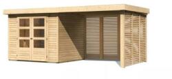 Karibu fából készült kerti ház KARIBU ASKOLA 3 + egy menedéket 280 cm (9175) natur (LG3182)