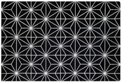 Beliani Fekete szőnyeg geometrikus mintával 160 x 230 cm SIBEL