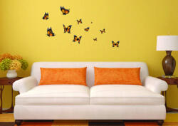 4 Decor Sticker decorativ - Fluturi portocalii Decoratiune camera copii