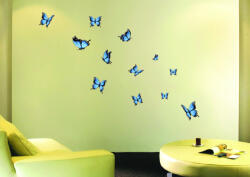 4 Decor Sticker decorativ - Fluturi albastri Decoratiune camera copii