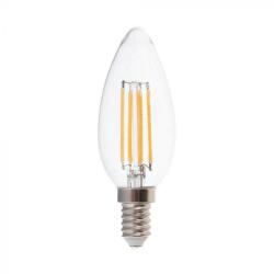 V-TAC Átlátszó LED izzó filament COG E14 C35 6W 3000K gyertya - 217423 (217423)