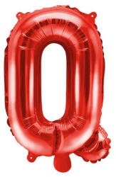 Partydeco Betű lufi 14" 35cm Piros fólia betű, Q betű, csak levegővel tölthető (LUFI161583)