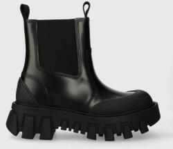 Tommy Jeans bokacsizma TJW CHUNKY CHELSEA MIX MATERIAL fekete, női, platformos, EN0EN02375 - fekete Női 42