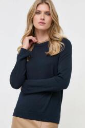 HUGO BOSS gyapjú pulóver könnyű, női, sötétkék - sötétkék XS