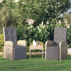 vidaXL 2 db polyrattan dönthető kerti szék párnákkal (319541)