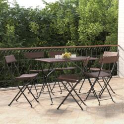 vidaXL 6 db polyrattan összecsukható bisztrószék (3152116)