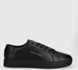 Calvin Klein Jeans bőr sportcipő CLASSIC CUPSOLE LACEUP LOW LTH fekete, YM0YM00491 - fekete Férfi 43