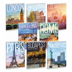 Ars Una Cities of the world A5 négyzetrácsos kapcsos 40 lap (53141033)