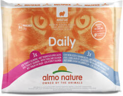 Almo Nature Daily 12x70g Almo Nature Daily Menu nedves macskatáp- Vegyes csomag 2 (2 változattal)
