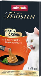 Animonda Vom Feinsten 24x15g Animonda Vom Feinsten Adult Snack-Cream májas + kerti zöldség macskasnack