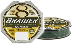 KONGER Fir inaintas KONGER Braider X8 Olive Green 10m, 0.25mm, 30.1kg (250012025)