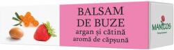  Balsam de buze cu ulei de argan, catina si aroma de capsuna 4.8g, Manicos