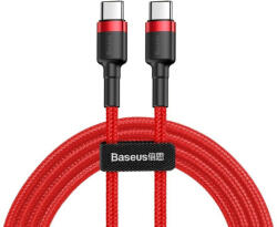 Baseus USB-C - USB-C PD Baseus Cafule PD 2.0 QC 3.0 kábel 60 W 1 m (piros)