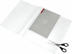 Panta Plast Füzet- és könyvborító, áttetszõ, fényes felület, állítható széllel, öntapadó csíkkal 550x310 mm, PP, PANTA PLAST (10 db)