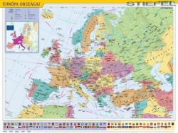 Stiefel Európa országai - Európai Unió térképe iskolai földrajzi falitérkép (140 x 100 cm) (47377-L)