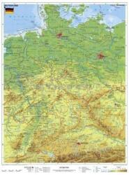 Stiefel Németország, domborzati + vaktérkép DUO (német nyelvű) (27450) - iskolaellato