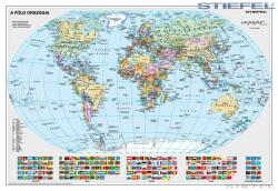 Stiefel A Föld országai térkép, fémléccel (447447FLP)