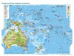 Stiefel Ausztrália és Óceánia domborzata és bányászata (140 x 100 cm) (DO45-L)