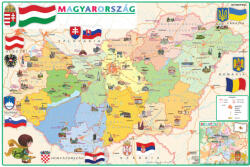 Stiefel Magyarország közigazgatása iskolai földrajzi falitérkép alsó tagozatosoknak és óvodásoknak (877181B-S)