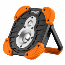 NEO TOOLS akkus reflektor, talpas, tölthető, 750 + 250lum cob led, powerbank funkció, 10w (T99-040)