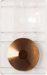 Decora Matrita Policarbonat Ciocolata Farfuriuta O 12.5 x H 2 cm, 2 Cavitati, 27.5x17.5xH2.2cm (50096)