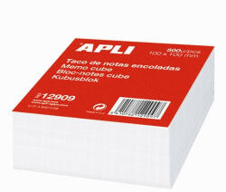 APLI Kockatömb, 100x100 mm, ragasztott, APLI, fehér (LNP12909) - bestoffice