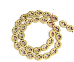  Hematit Galben Cruce Margele pietre Semipretioase pentru Bijuterii 8x6x2, 5 mm - 10 Buc