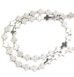  Hematit Argintiu Cruce Margele pietre Semipretioase pentru Bijuterii 8x6x2 mm - 10 Buc