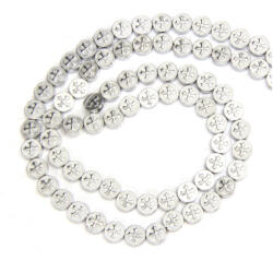  Hematit Argintiu Cruce Margele Semipretioase pentru Bijuterii 8x8x3 mm - 10 Buc