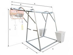 Officine IORI Stand metalic cu sina suport pt. Electropalane pana la 300kg IORI-CAV30 (IORI-CAV300)