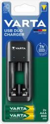 VARTA Duo USB Charger Töltő + 2 AAA 800 mAh R2U (57651201421)