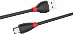 hoco. X27 USB-A apa - USB-C apa Adat és töltő kábel - Fekete (1.2m) (X27_TYPE-C_1.2M_B)