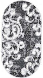 Delta Carpet Covor Cappuccino Ramuri Negru/Gri/Alb, Oval, 160 cm x 230 cm, 16028 (CAPPUCCINO-16028-610-O-1623) Covor