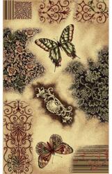 Delta Carpet Covor Dreptunghiular, 100 x 300 cm, Crem, Fluturi, Lotos 1607 (LOTUS-1607-110-13)