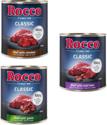 Rocco Rocco Classic Pachet mixt de testare 6 x 800 g - Mix cu vânat: Vită și vânat, ren, mistreț