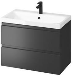 Cersanit Moduo falra szerelhető alsó szekrény 79, 5x44, 7 cm kerámia mosdóval, antracit S801-487-DSM (S801-487-DSM)