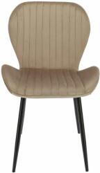 Jumi Skandináv stílusú szék, Jumi, Veira, bársony, fém, bézs, 52x57x85 cm (MCTART-SD-998568)