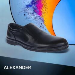 ALEXANDER Pantofi barbati, casual, piele naturala, Negru, Confort, ALEXANDER 27 - ciucaleti